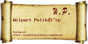 Wilpert Polikárp névjegykártya